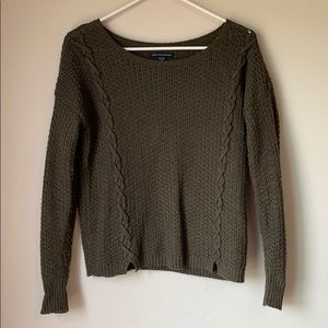 American Eagle Olive Knit Sweater